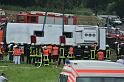 Schwerer Unfall mit Reisebus Lohmar Donrather Dreieck P541